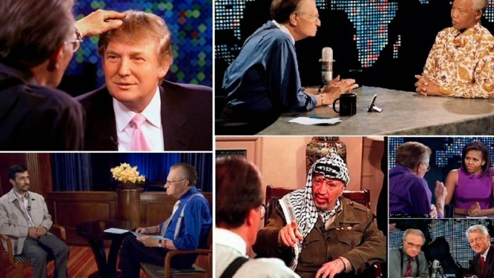 مع مانديلا وترمب وميشيل أوباما وبيل كلينتون عرفات والقذافي وأحمدي نجاد