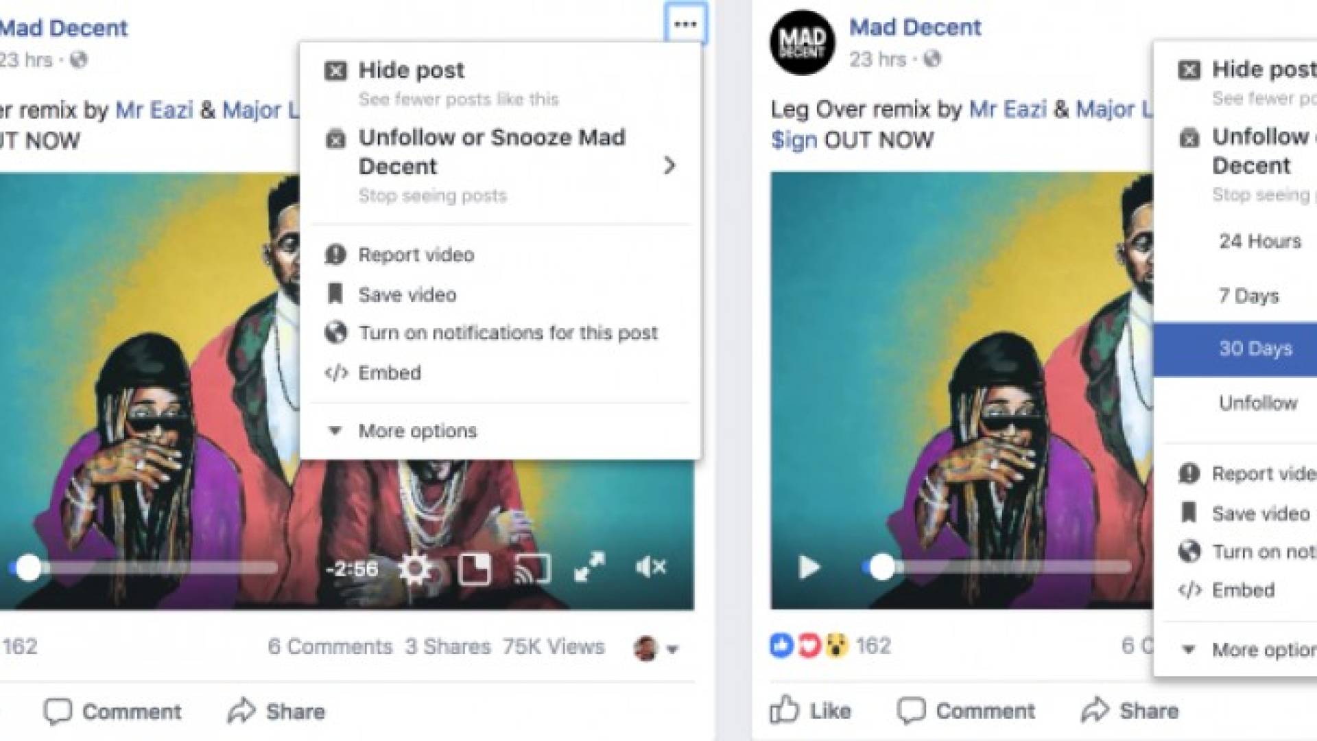 فيس بوك تختبر إمكانية "كتم" الأصدقاء والصفحات والمجموعات مؤقتا
