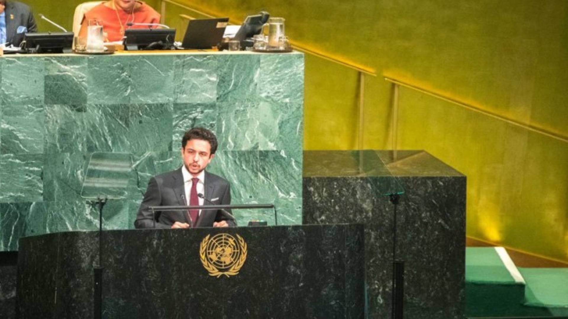 ولي العهد يلقي كلمة الأردن أمام الجمعية العامة للأمم المتحدة