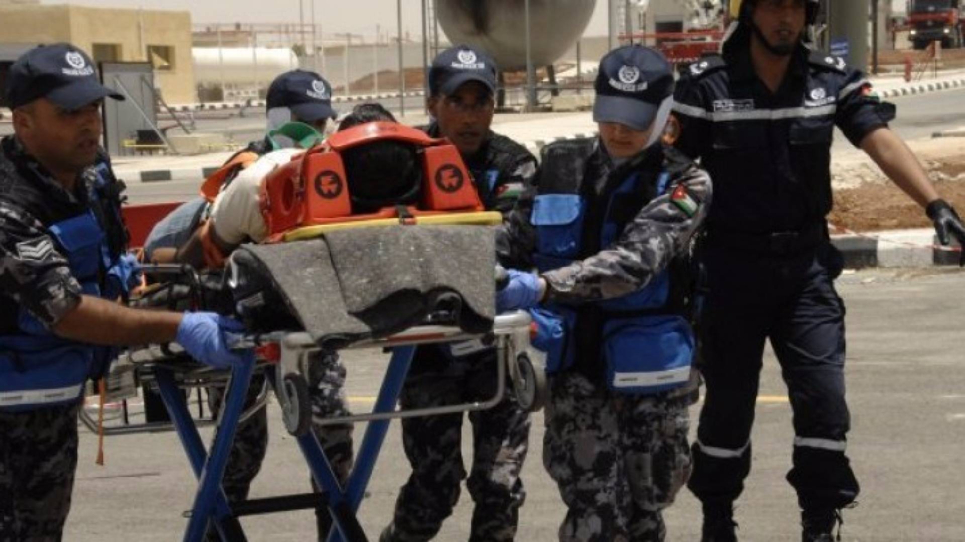 الصورة من تمرين للدفاع المدني  - ارشيف