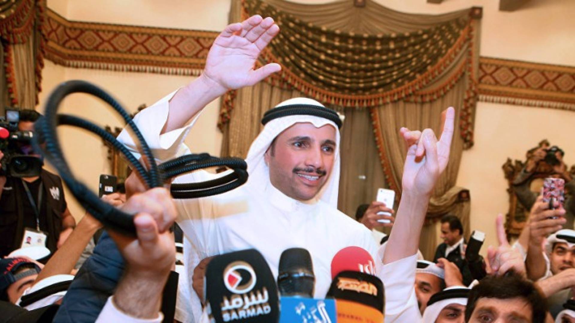 استقبال تاريخي لرئيس مجلس الأمة الكويتي 
