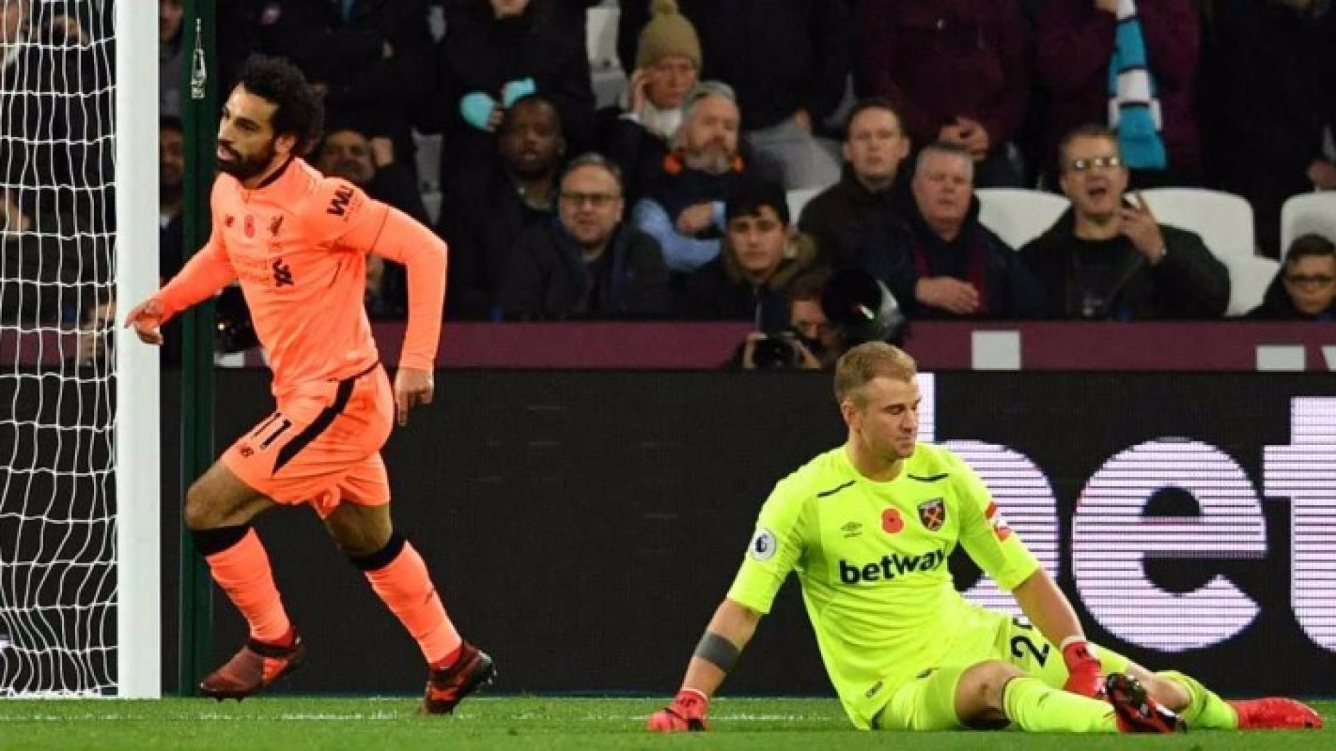 صلاح هز شباك جو هارت مرتين