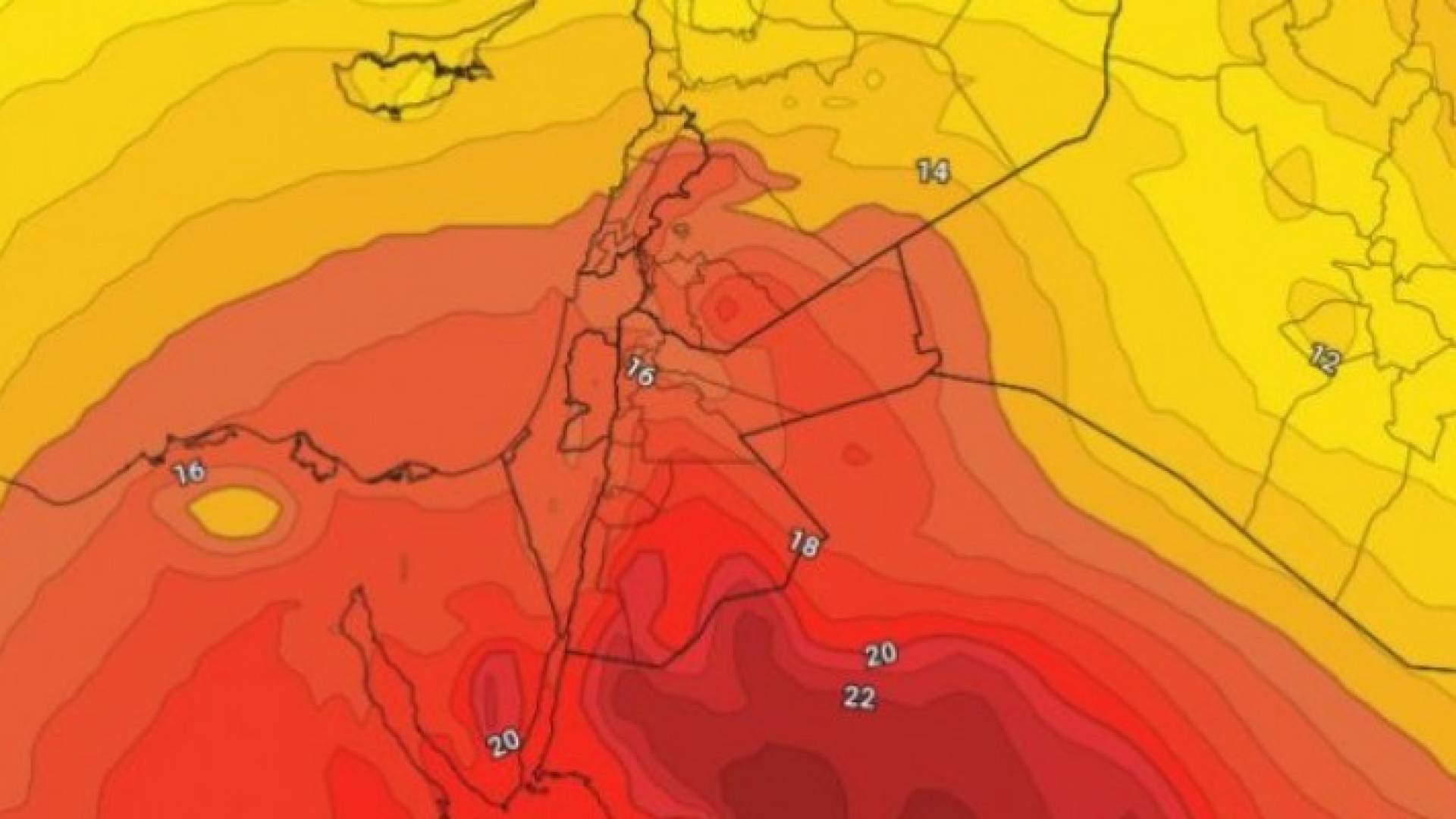 ارتفاع على درجات الحرارة حتى نهاية الأسبوع مع ظهور للسحب العالية