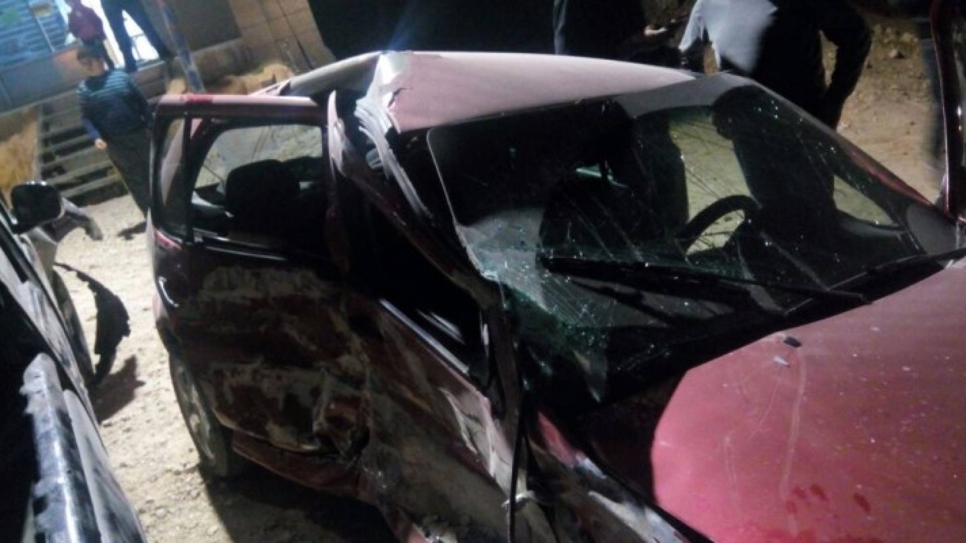 صورة من حادث التصادم في جرش