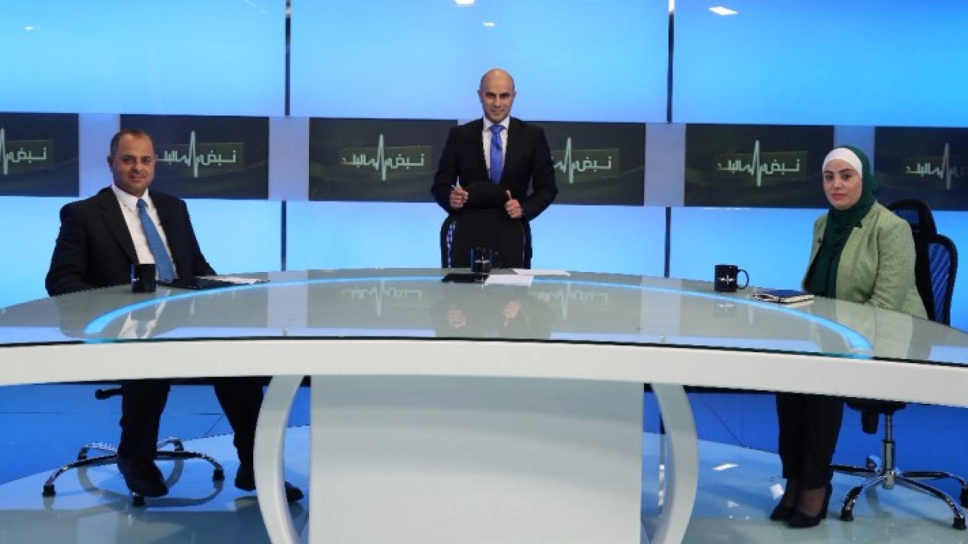 النائبان أبو صعيليك وبني مصطفى خلال استضافتهما بحلقة نبض البلد 