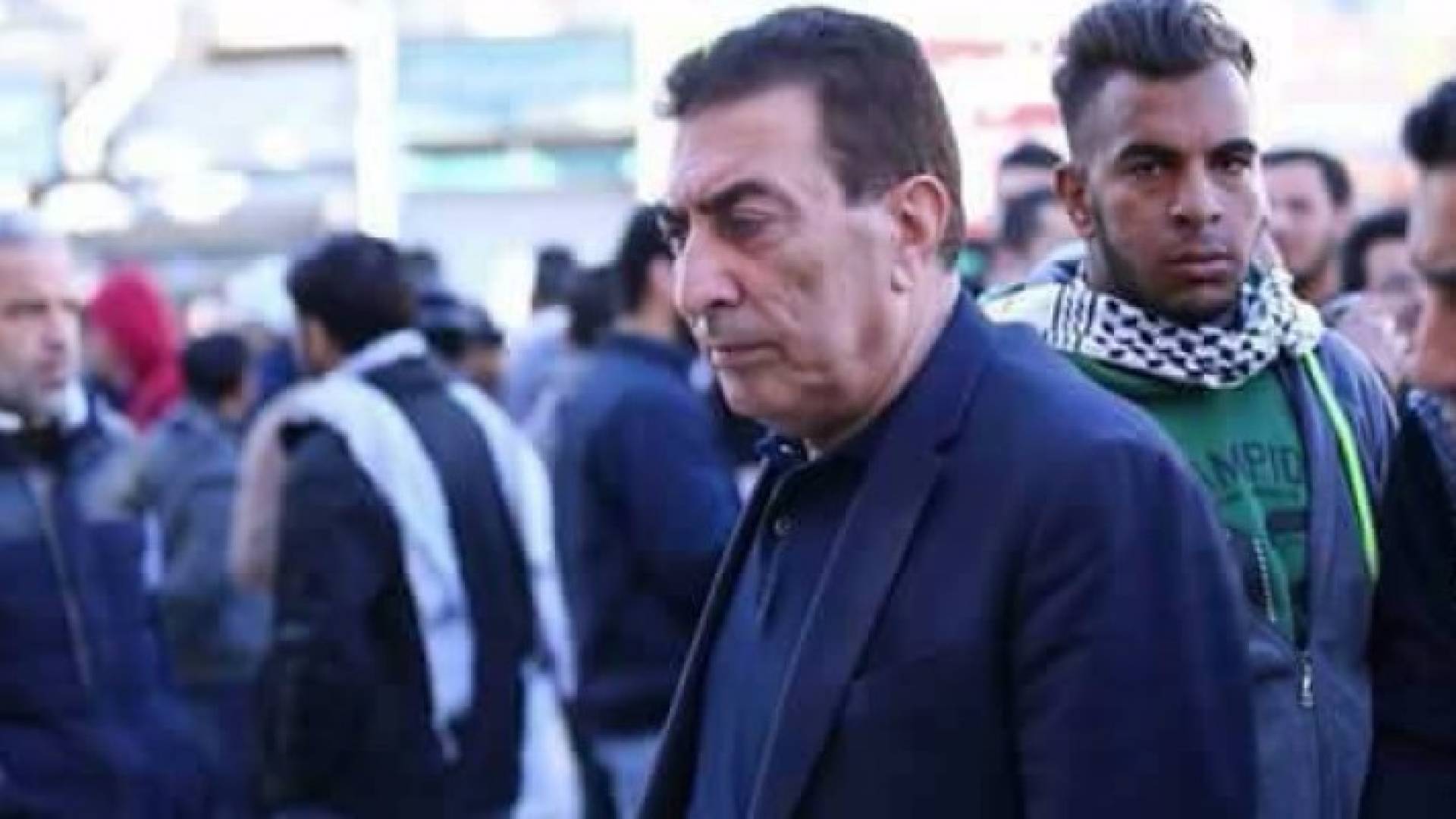 عاطف الطراونة خلال مشاركته بالمسيرة