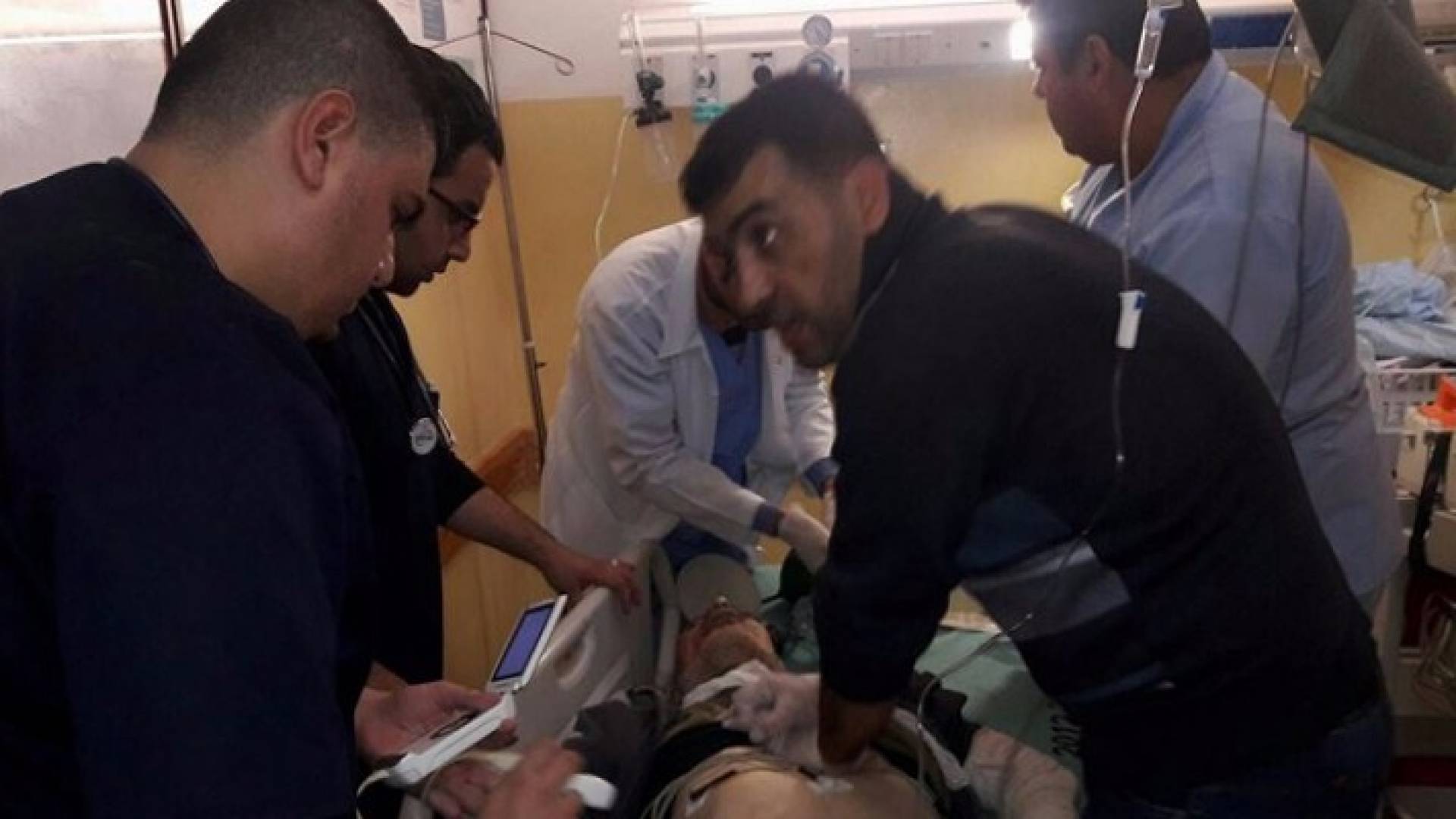 لحظة اسعاف الشهيد