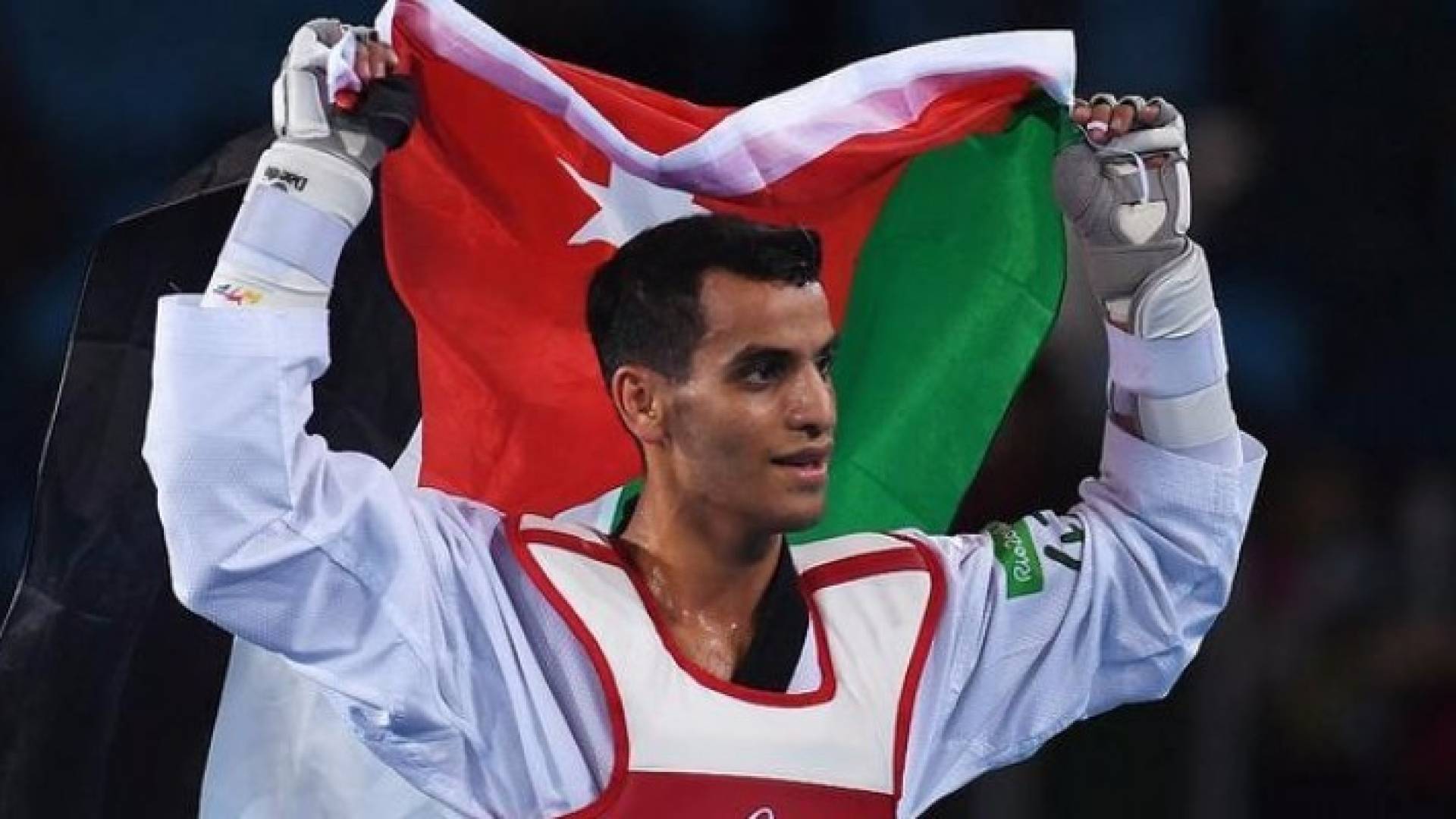 لاعب المنتخب الوطني للتايكواندو أحمد ابو غوش 