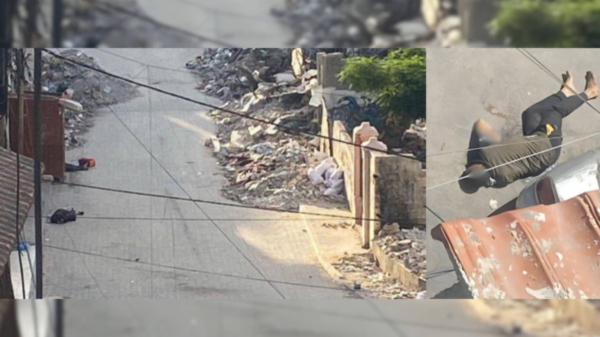 صورة تظهر جثامين في حي الصبرة جنوب مدينة غزة