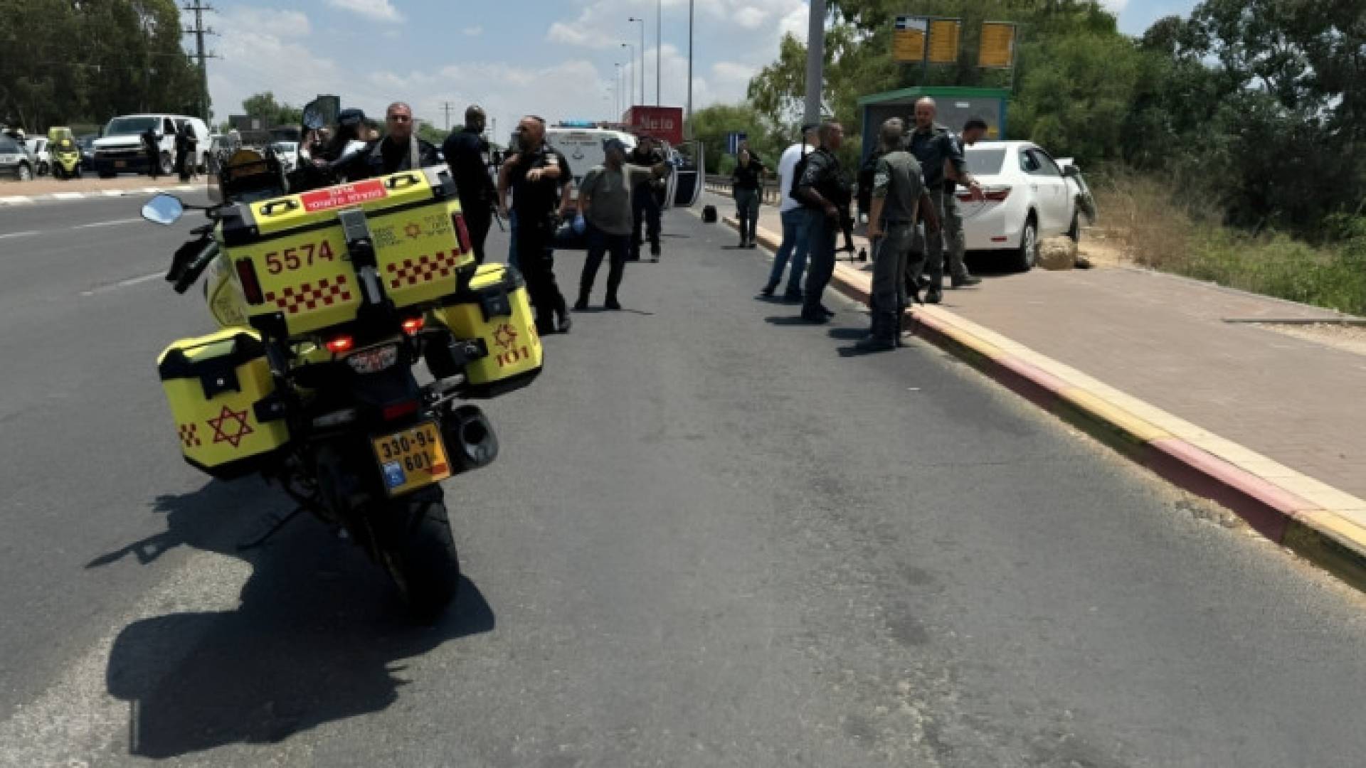 موقع العملية المزدوجة قرب الرملة