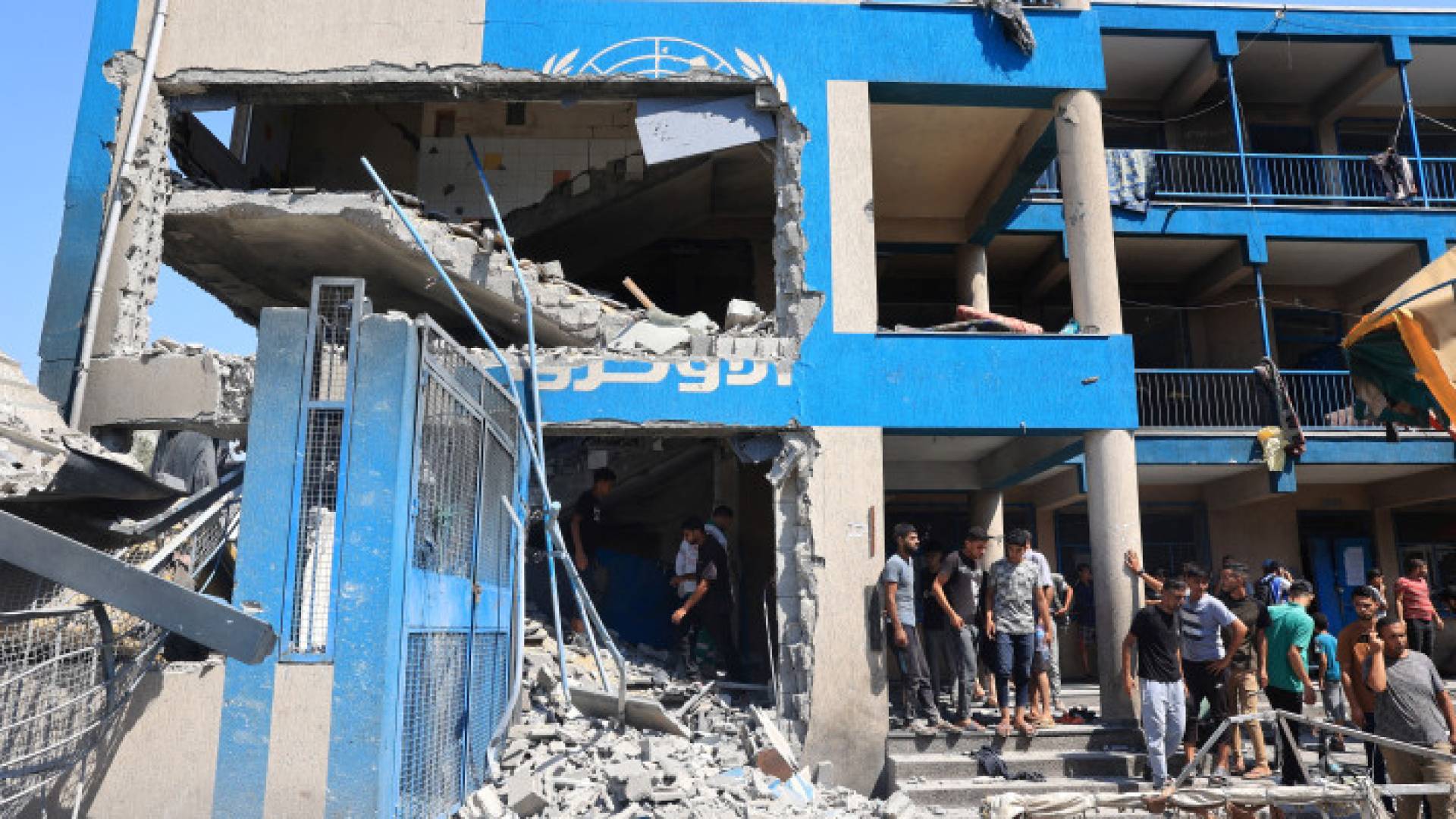 استهداف مدرسة تابعة للأونروا تؤوي نازحين في غزة "أ ف ب"