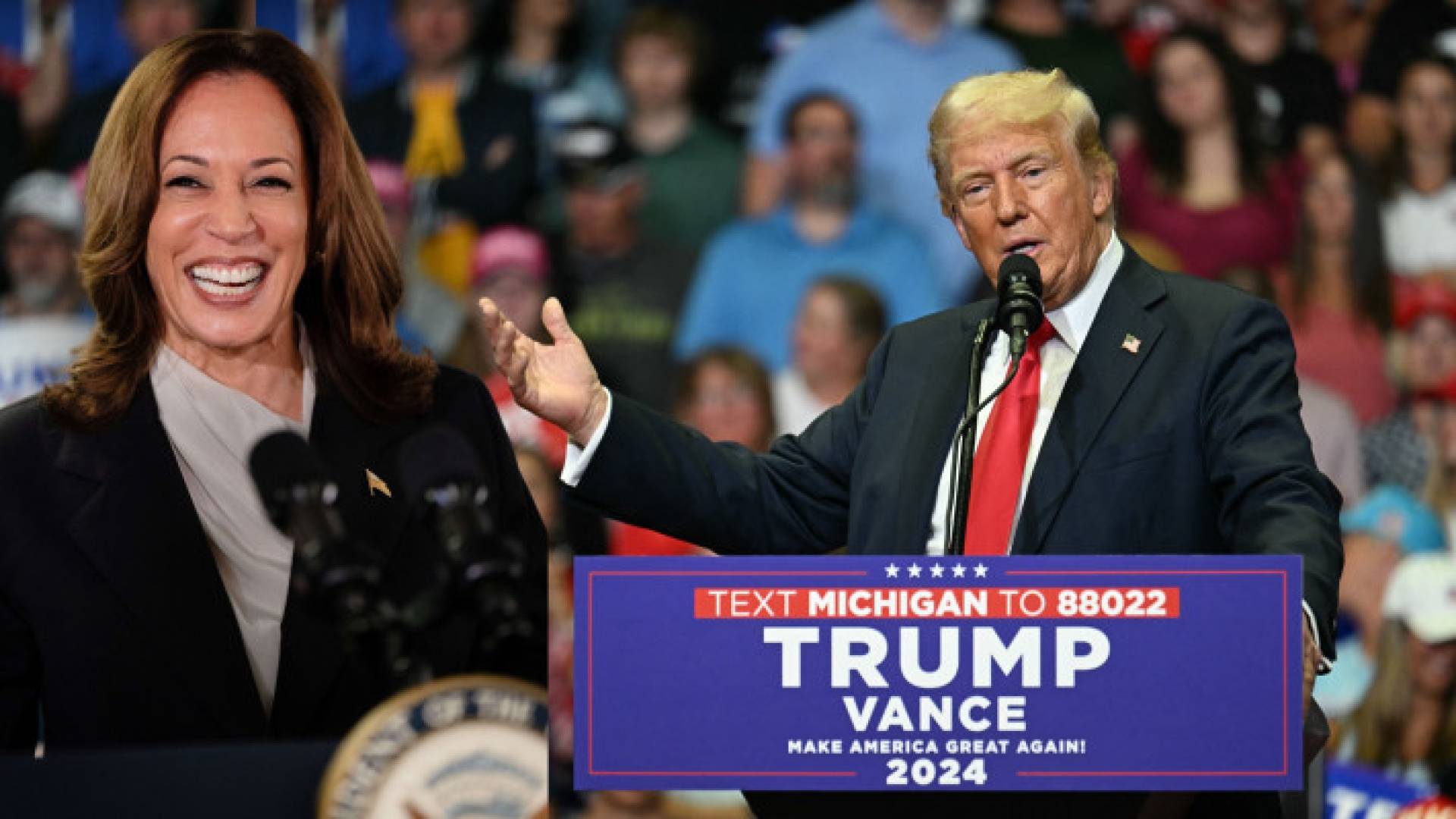 دونالد ترمب وكامالا هاريس