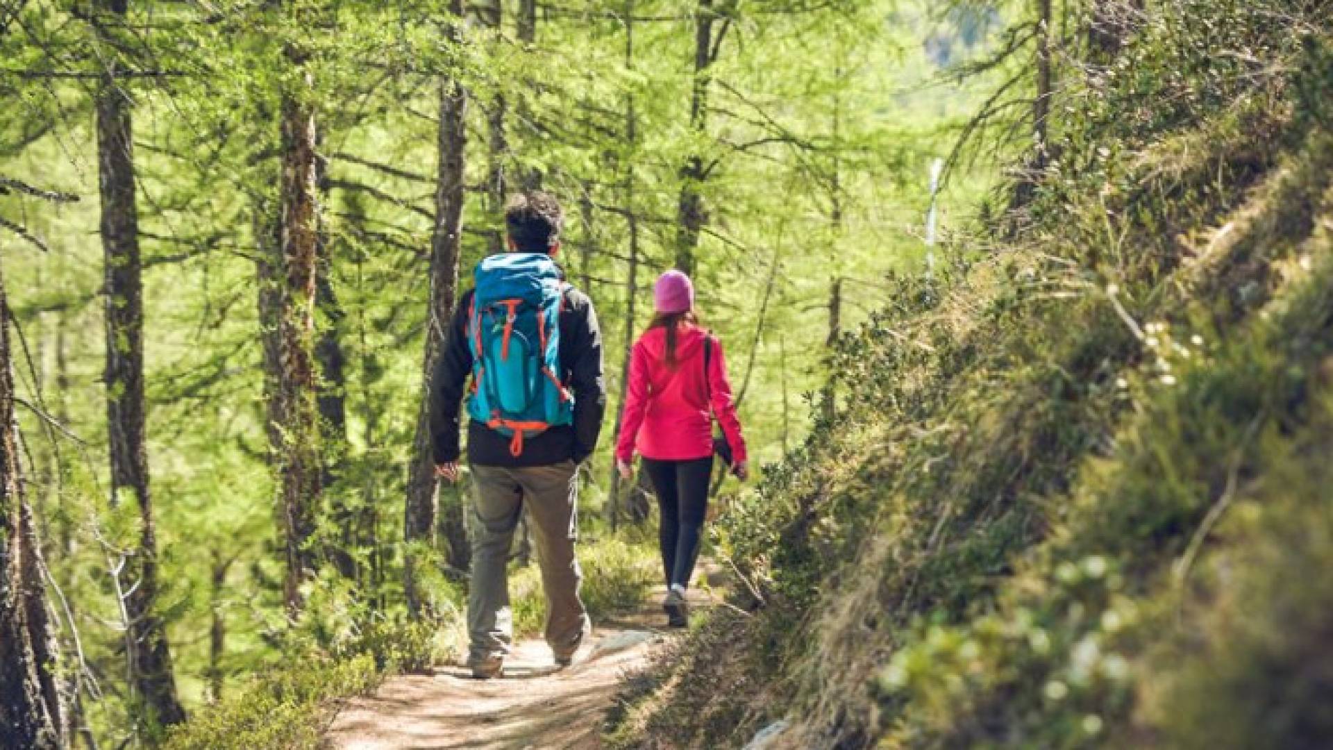 أشخاص يتنزهون بين الجبال - تعبيرية