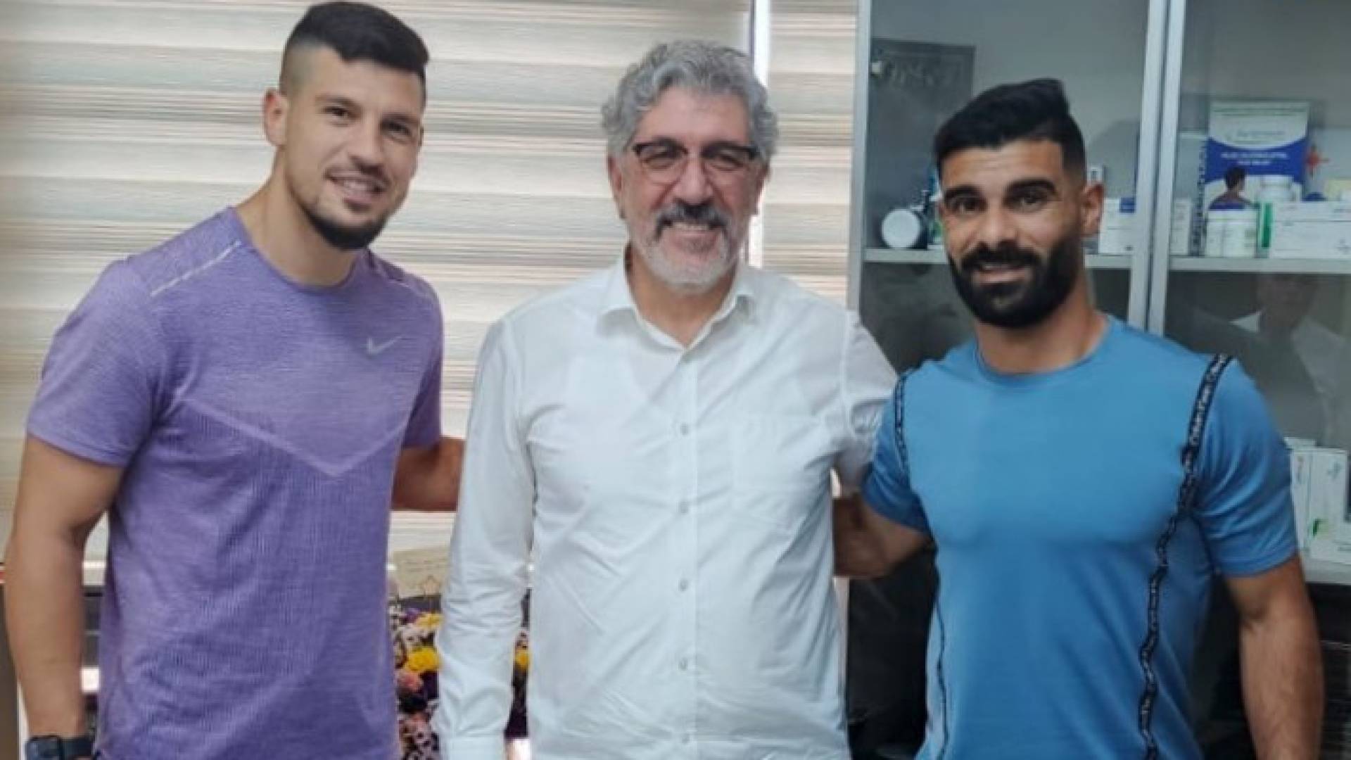 المحترفان الفلسطينيان مصعب البطاط وتامر صيام