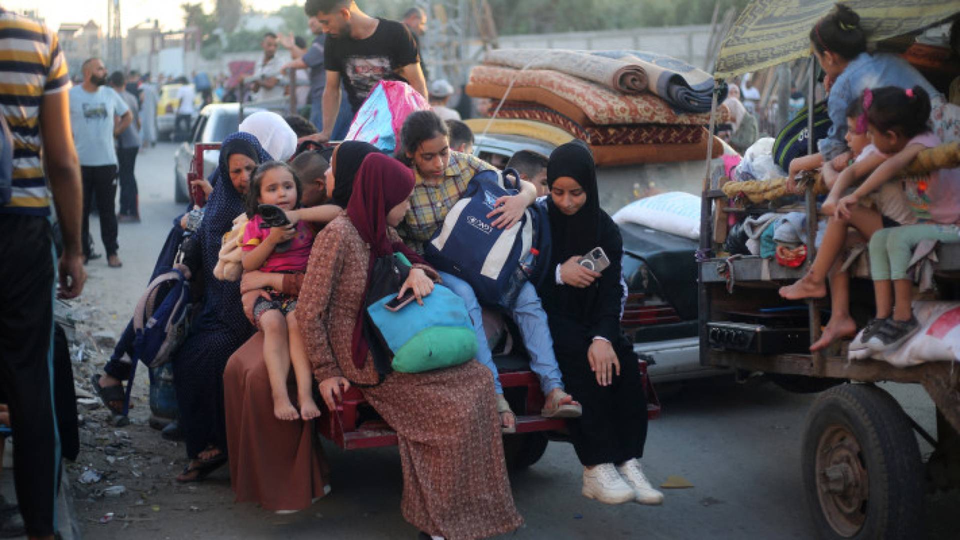 نازحون فلسطينيون في قطاع غزة