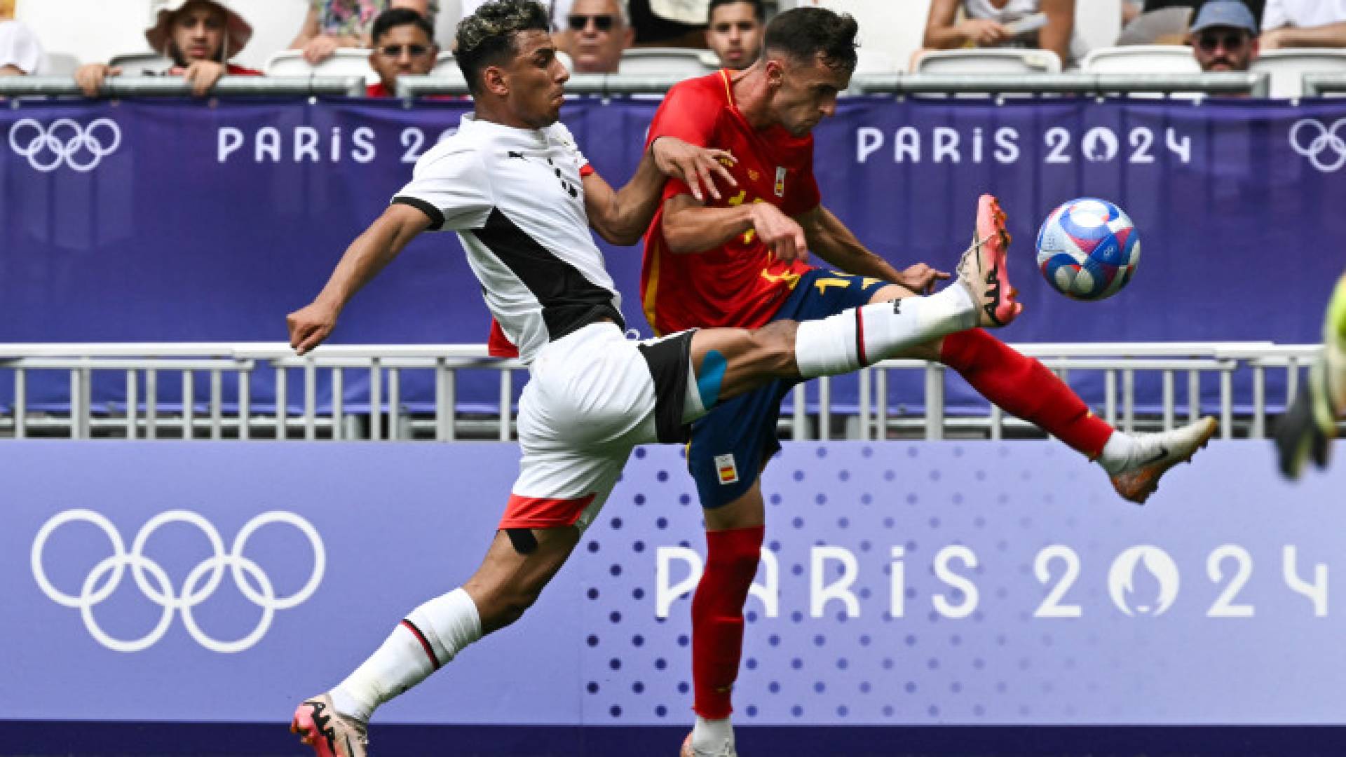 من مباراة مصر واسبانيا