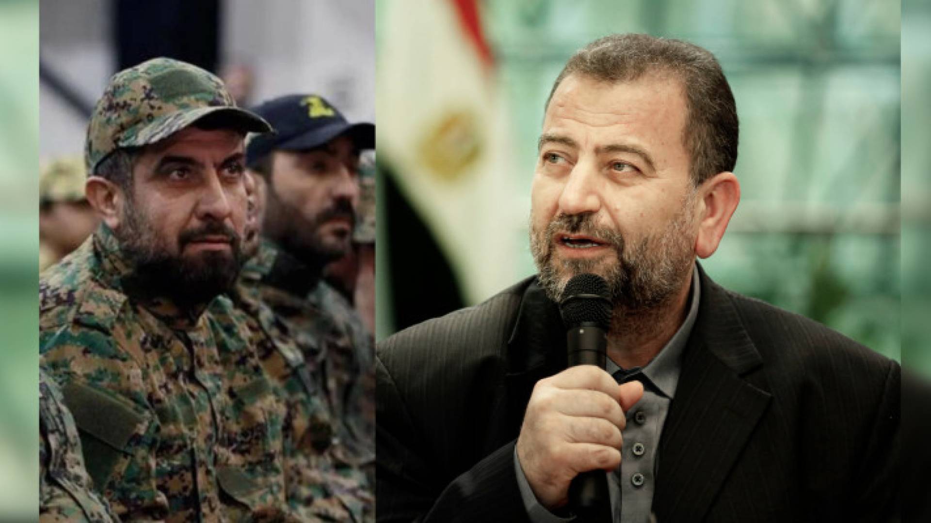 صورة الشهيد العاروري (يمينا) والشكر (يسارا)