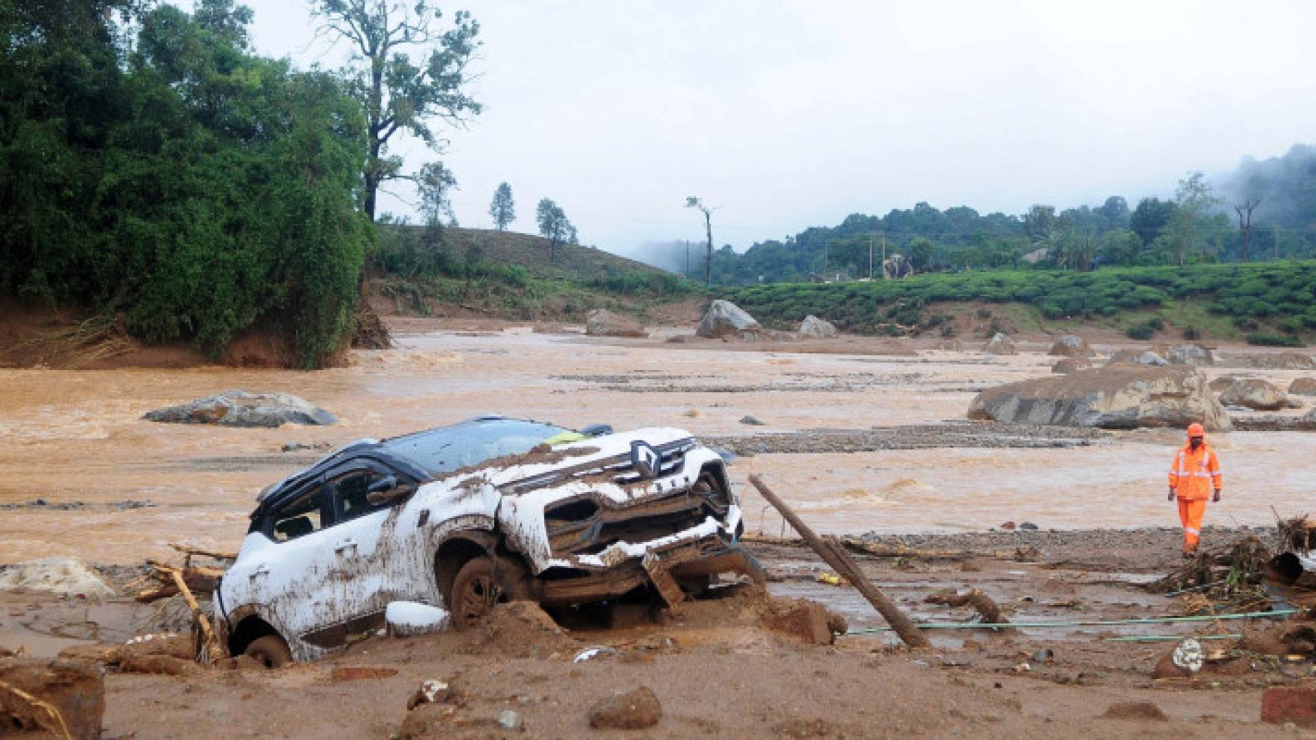 جانب من الانهيار الأرضي في الهند
