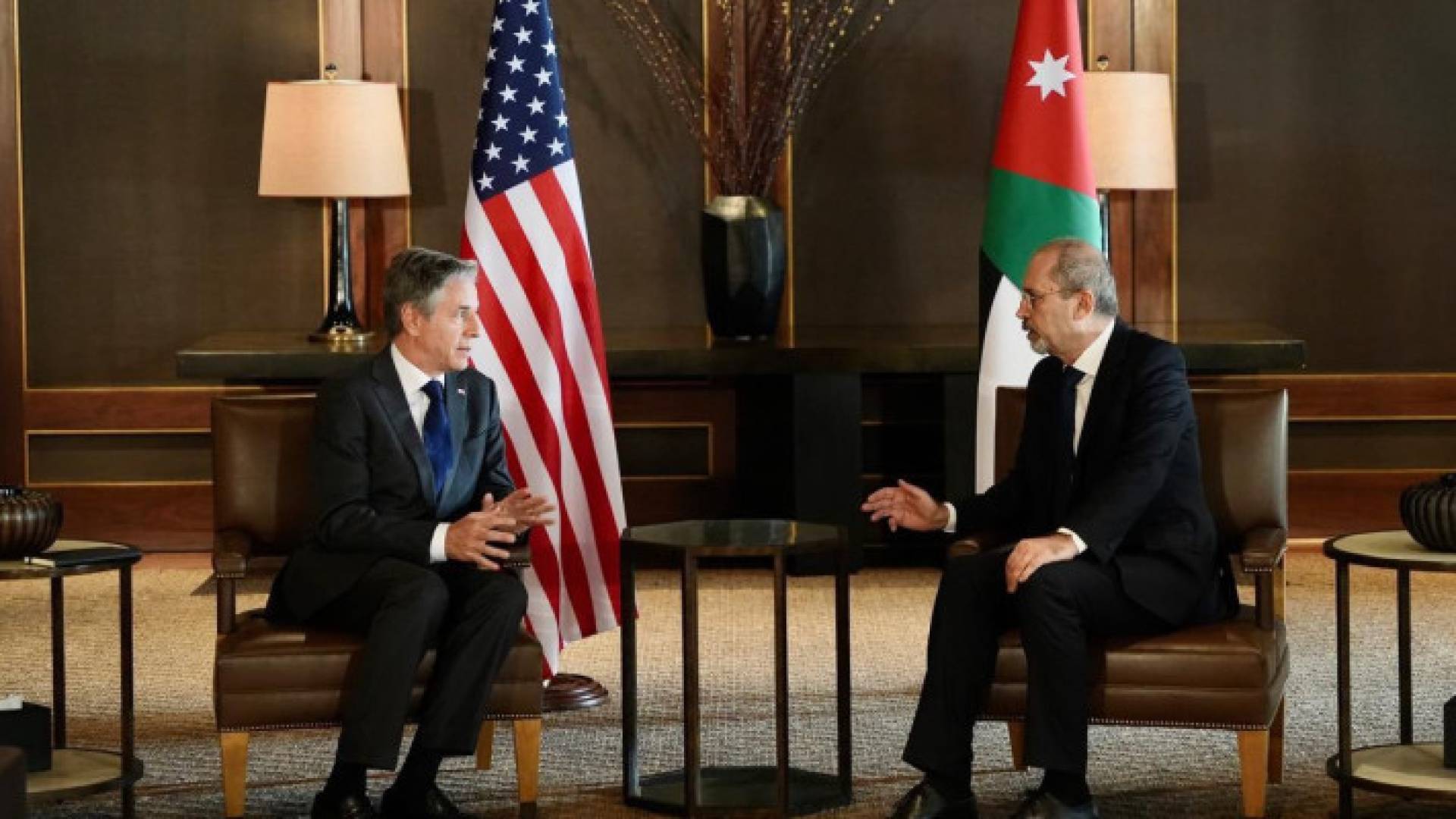 وزير الخارجية أيمن الصفدي ونظيره الأمريكي أنتوني بلينكن