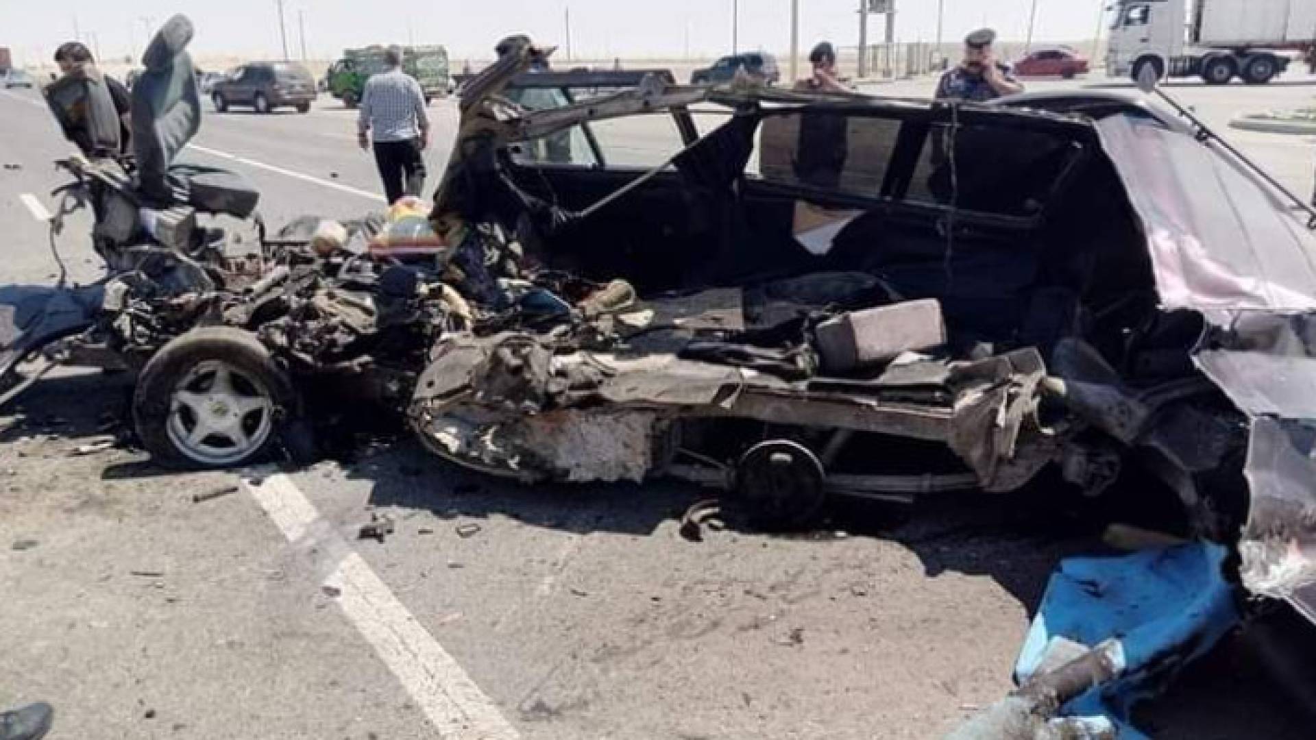 حادث السير الذي وقع على الطريق الصحراوي