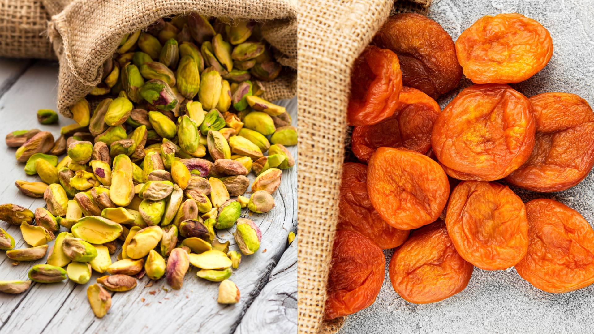 مشمش مجفف وفستق حلبي