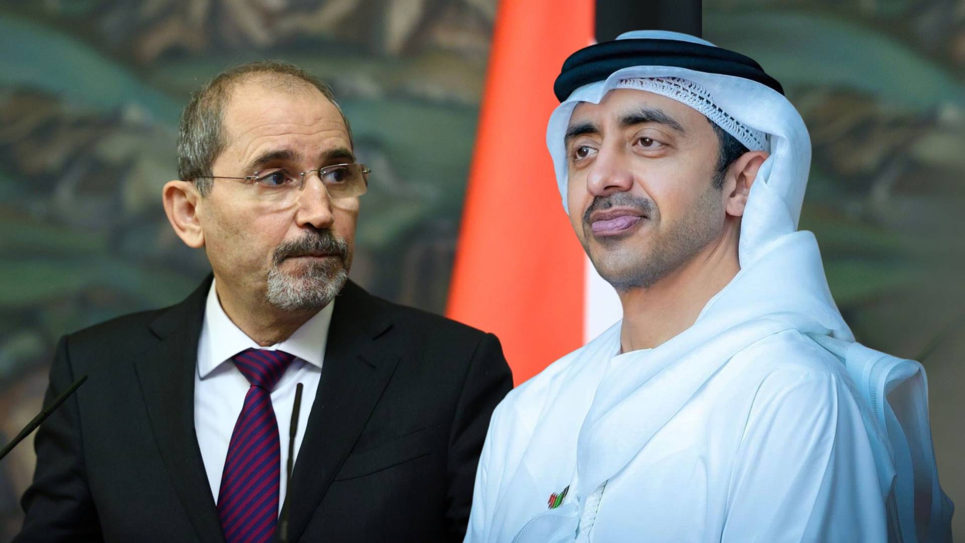 أيمن الصفدي وعبد الله بن زايد آل نهيان