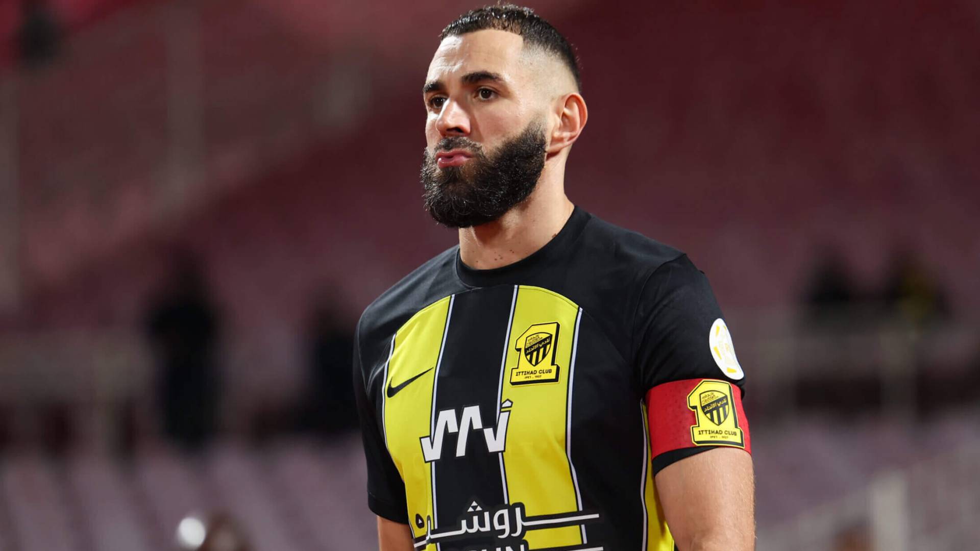 نجم فريق اتحاد جدة السعودي اللاعب الفرنسي كريم بنزيما