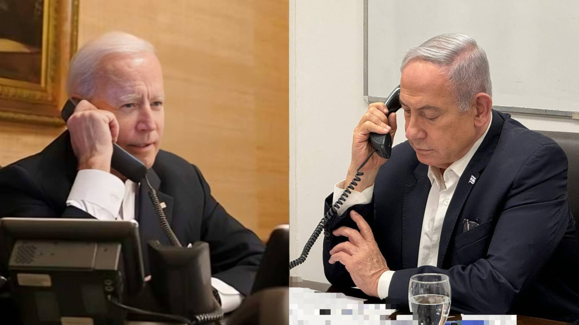 رئيس حكومة الاحتلال الإسرائيلي بنيامين نتنياهو والرئيس الأمريكي جو بايدن