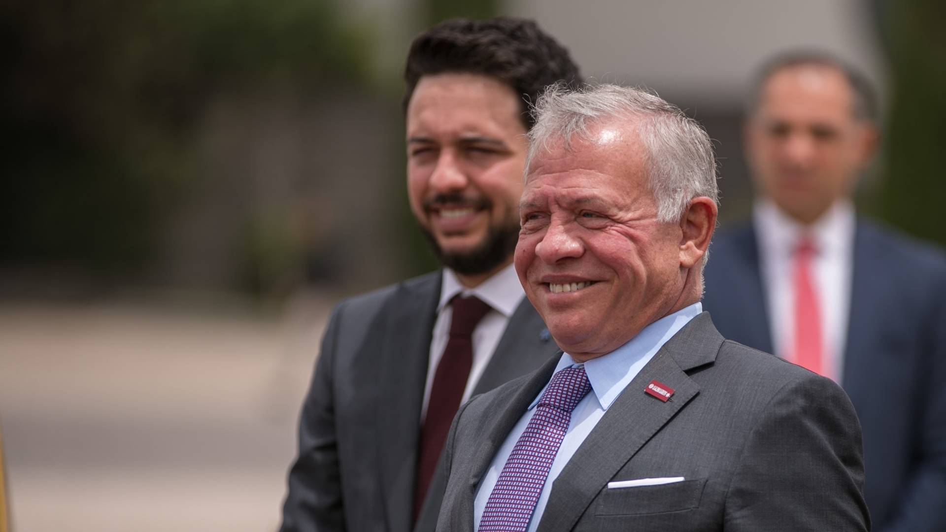 جلالة الملك عبدالله الثاني، وسمو الأمير الحسين بن عبدالله الثاني، ولي العهد