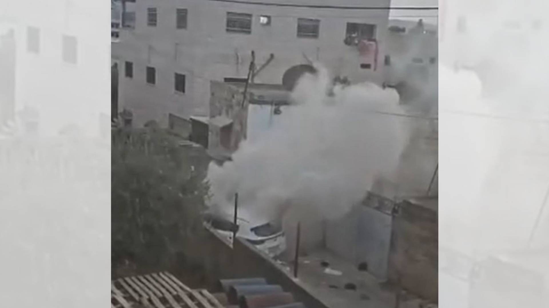 سيارة قصفها الاحتلال في  الزبابدة جنوب جنين