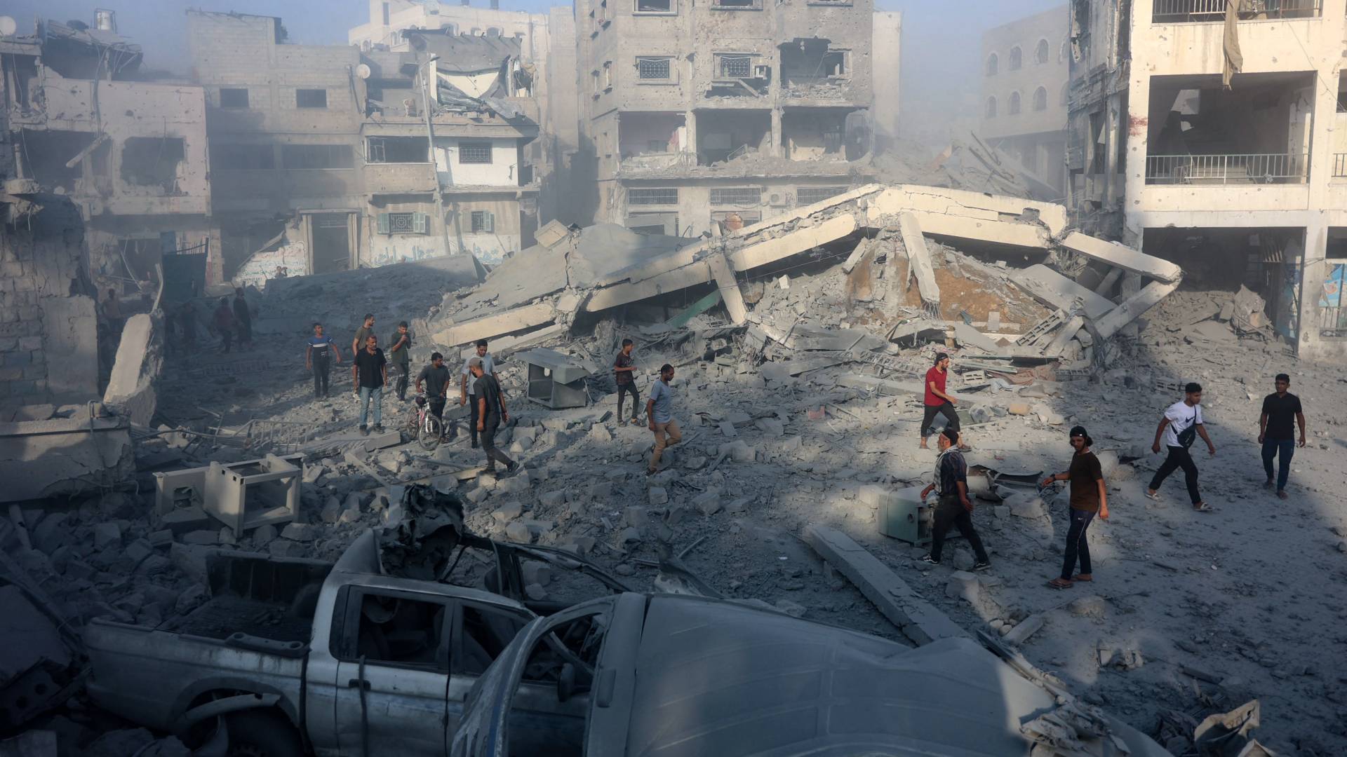 جانب من الدمار الذي خلفه عدوان الاحتلال على غزة