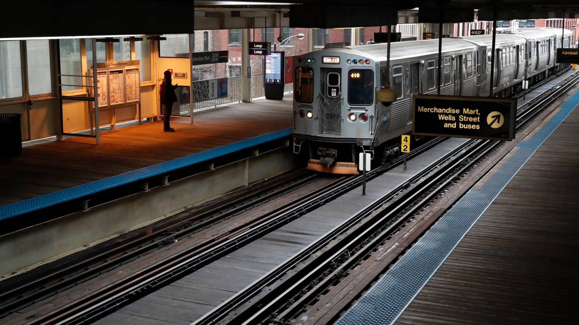 لقطة لأحد محطات القطارات في شيكاغو