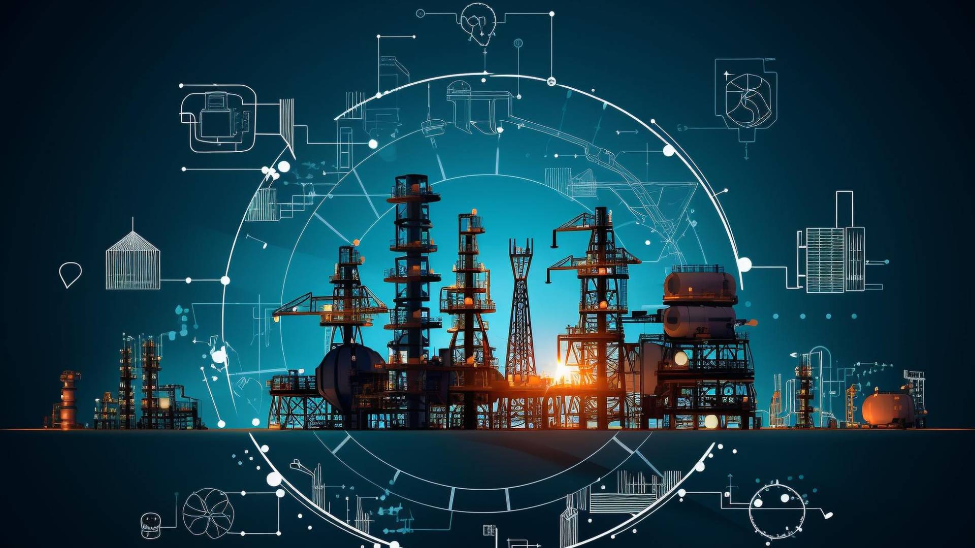صورة تعبر عن استخدام تقنيات الذكاء الاصطناعي بالتنقيب عن النفط
