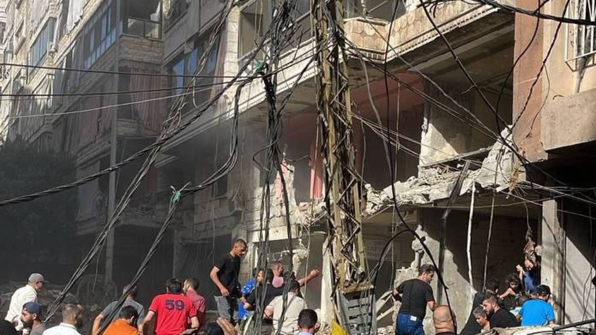 صورة المبنى الذي استهدفه الاحتلال