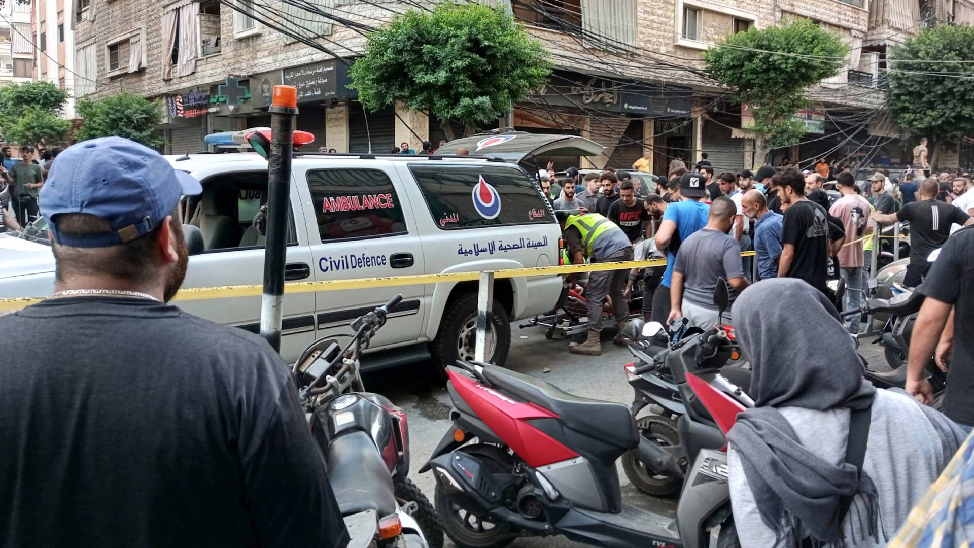 موقع عملية الاغتيال في الضاحية الجنوبية ببيروت