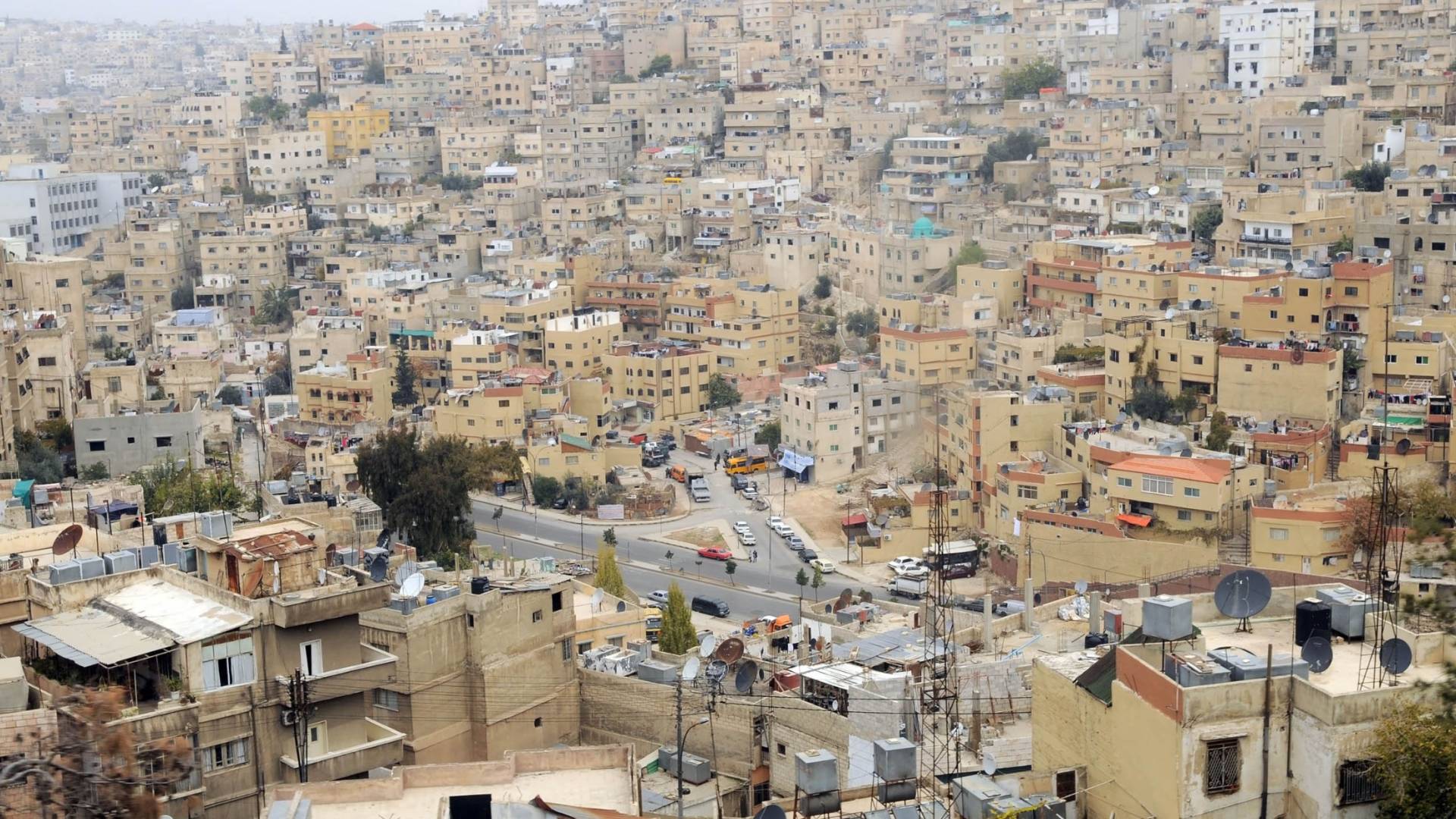 لقطة تظهر أحد أحياء العاصمة عمان