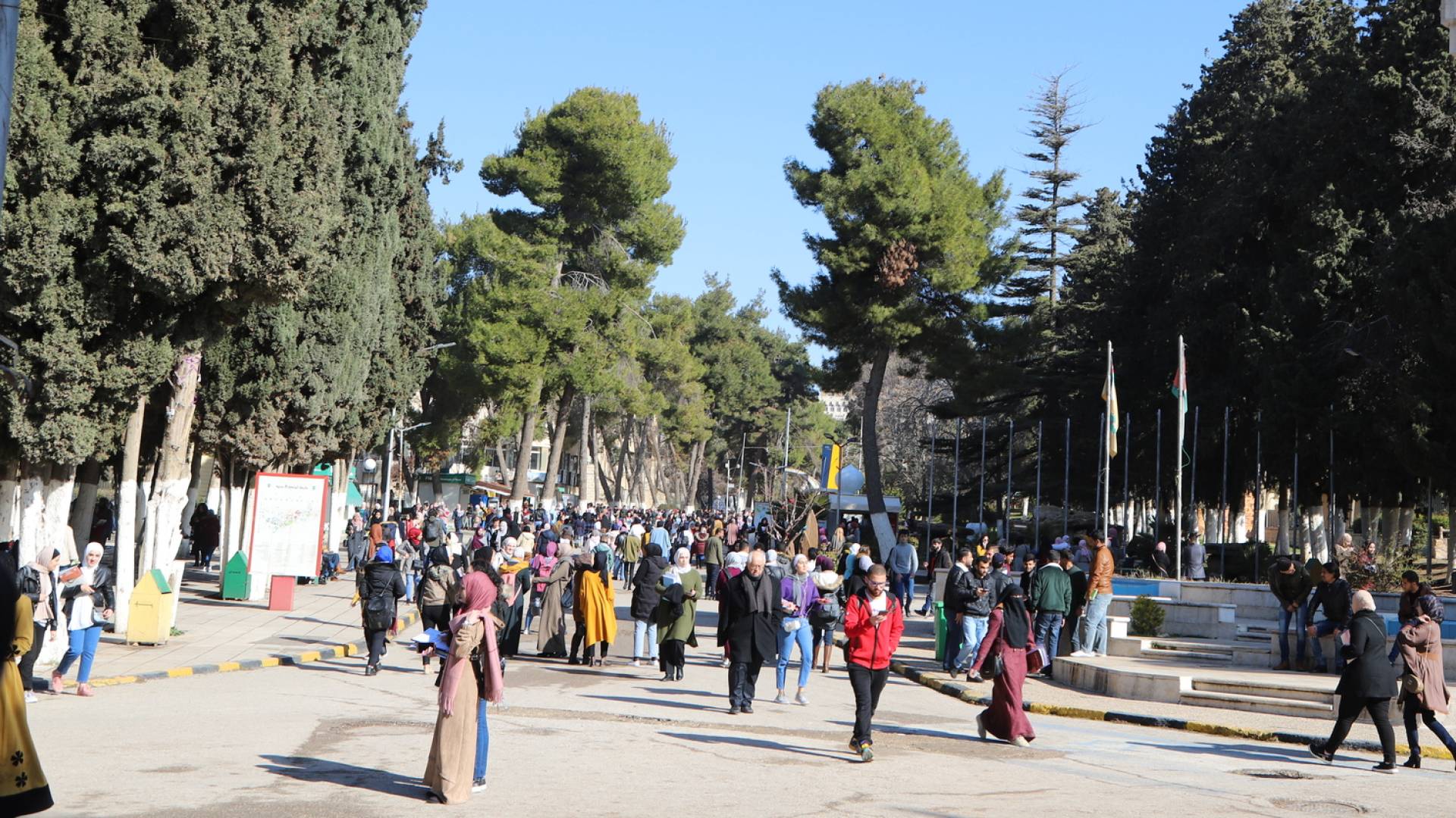 صورة تظهر طلبة جامعة