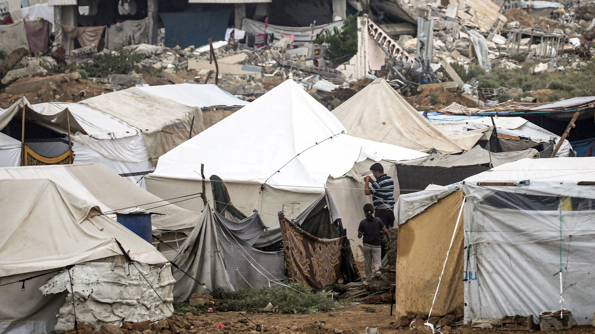 خيام النازحين في قطاع غزة