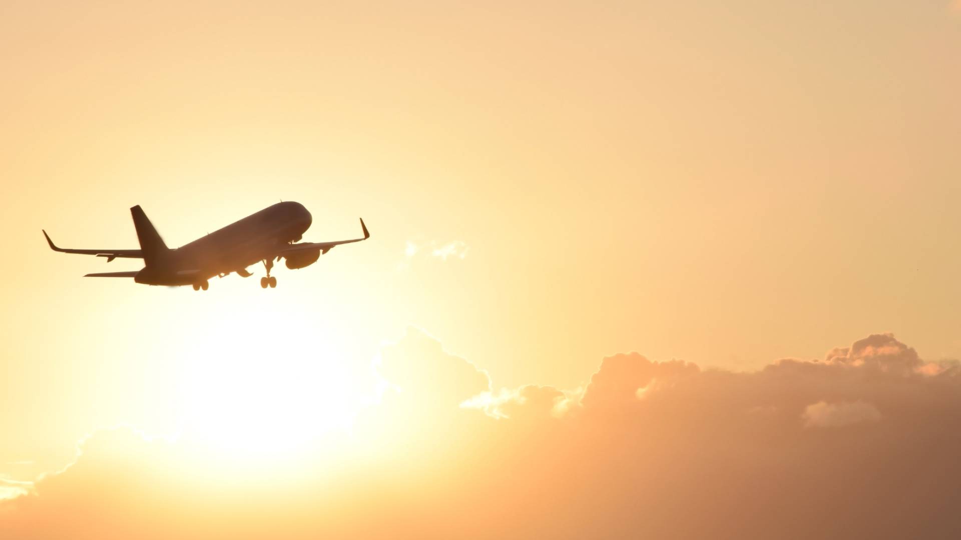 طائرة في السماء