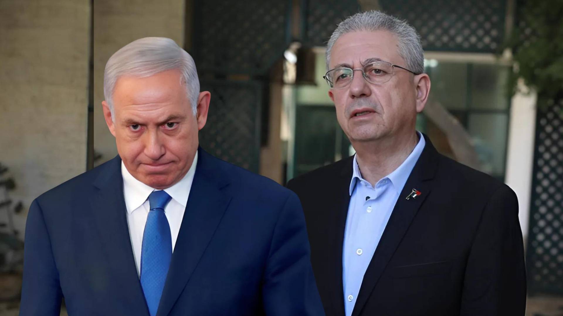 مصطفى البرغوثي ونتنياهو