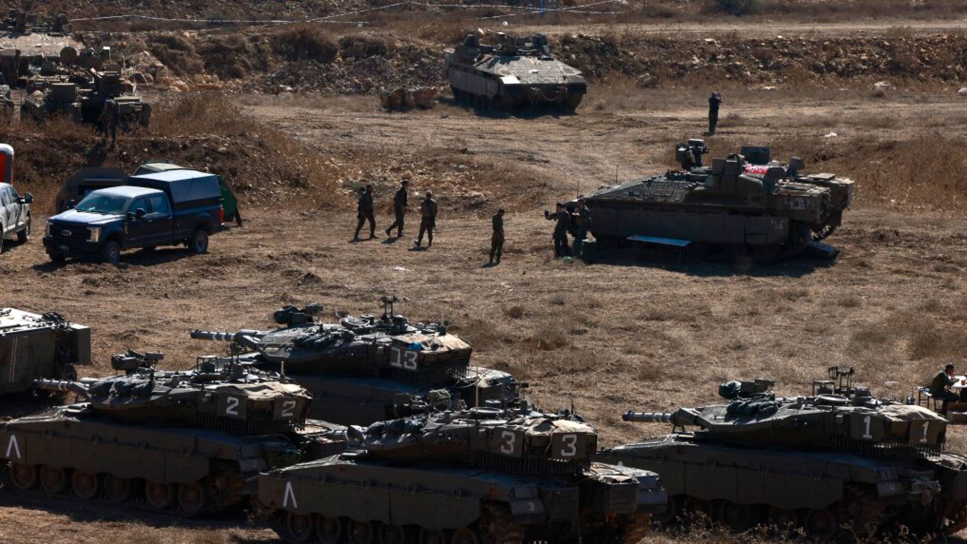 جنود للاحتلال في منطقة الجليل الأعلى بالقرب من الحدود مع لبنان