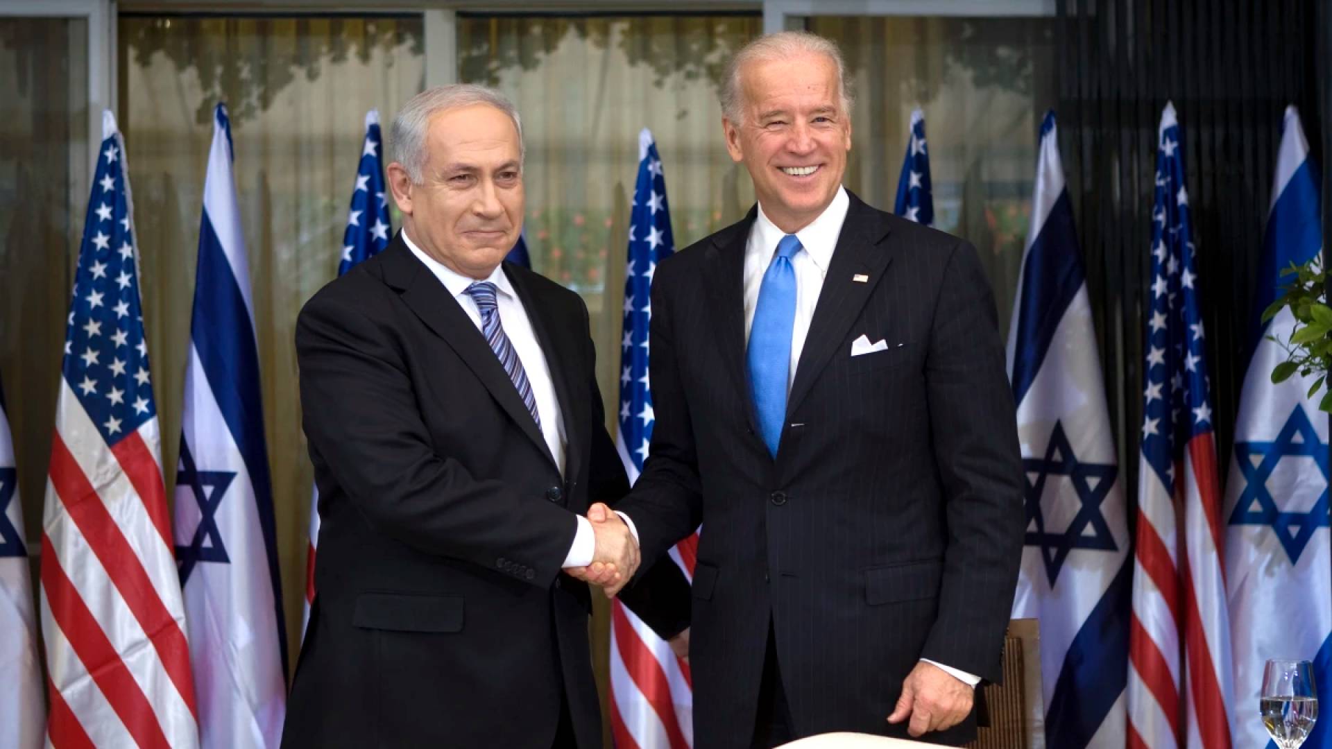 لقاء يجمع بين بنيامين نتنياهو وجو بايدن - أرشيفية