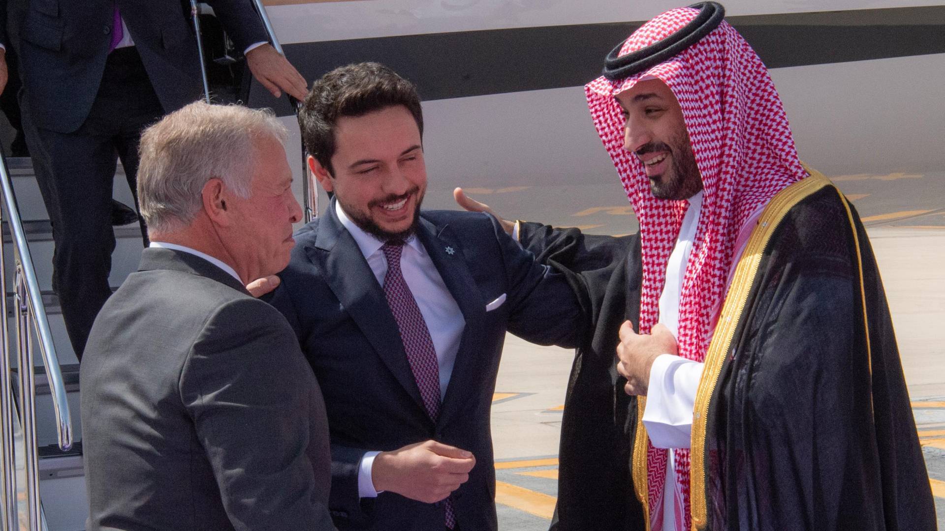 جلالة الملك عبدالله الثاني وولي العهد  وولي العهد السعودي محمد بن سلمان