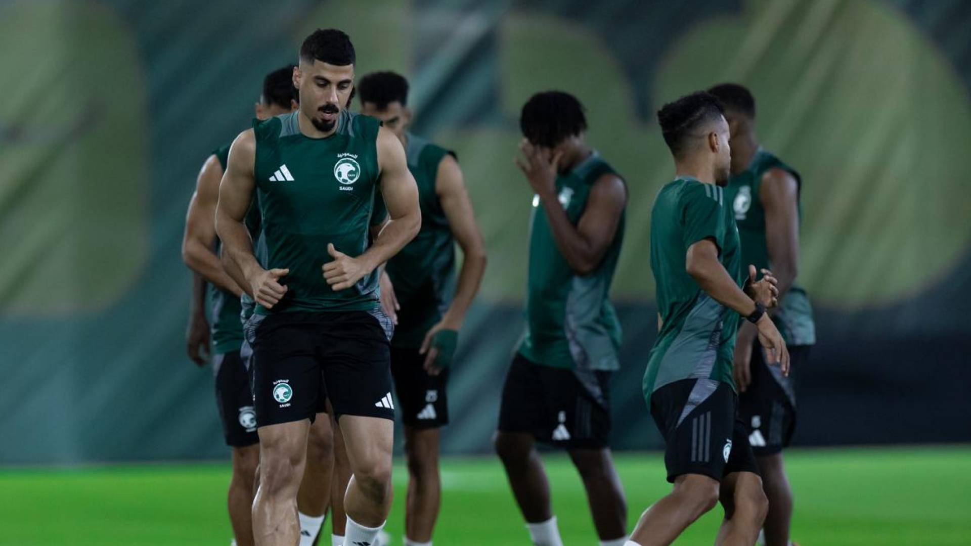 جانب من تدريبات المنتخب السعودي
