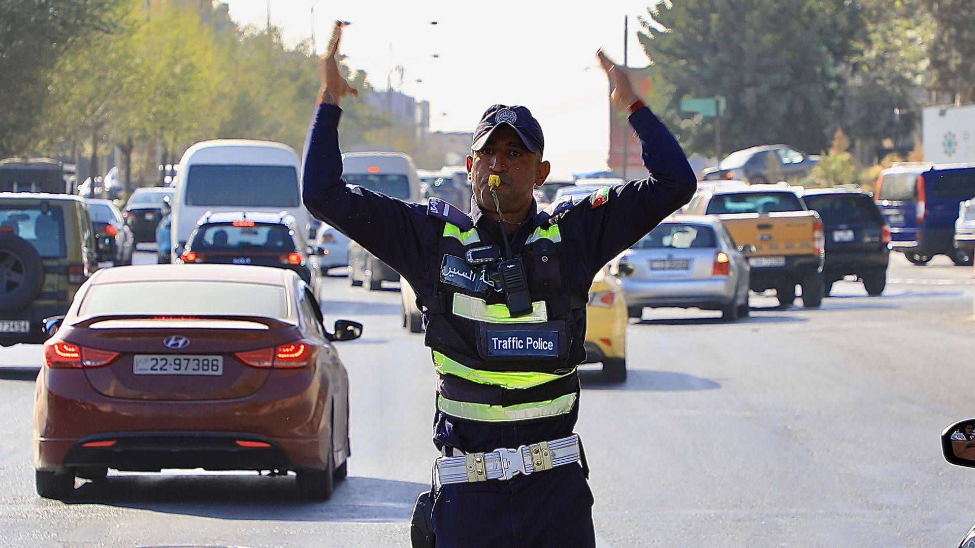 شرطي سير في العاصمة عمان