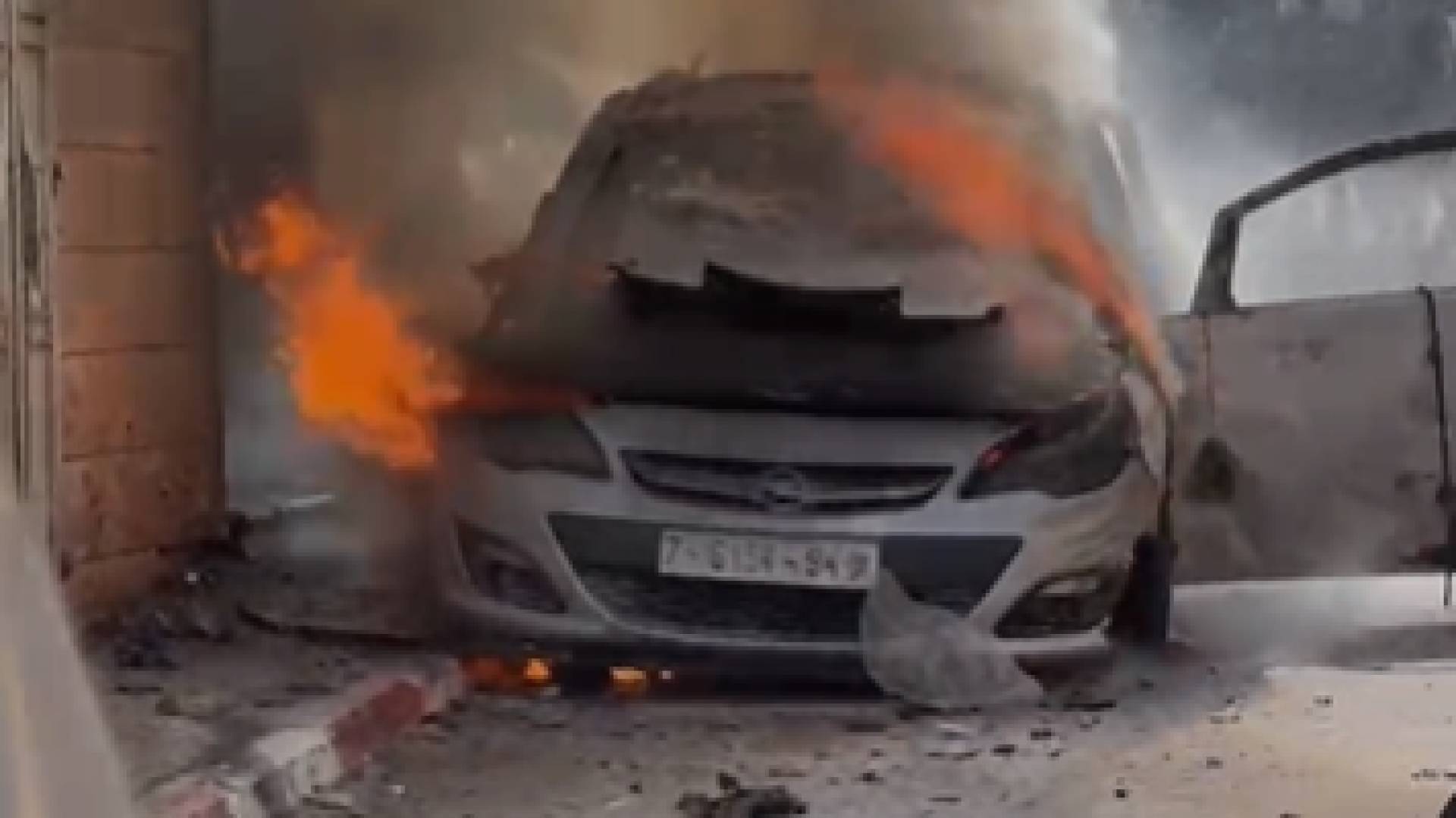 تفجير مركبة في جنين