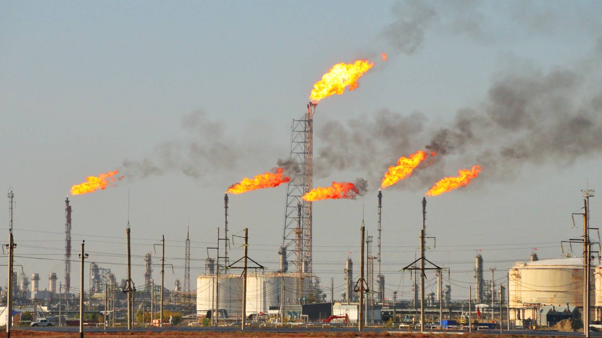 صورة تظهر عن حقل غاز