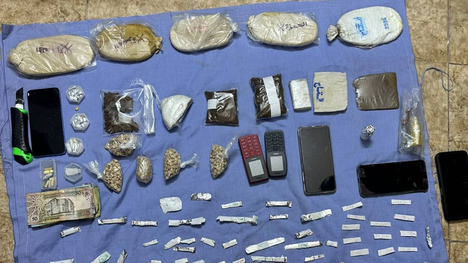 صور.. الأمن العام: القبض على 36 مطلوبا وتاجرا ومروجا للمخدرات بينهم مصنفون بالخطرين