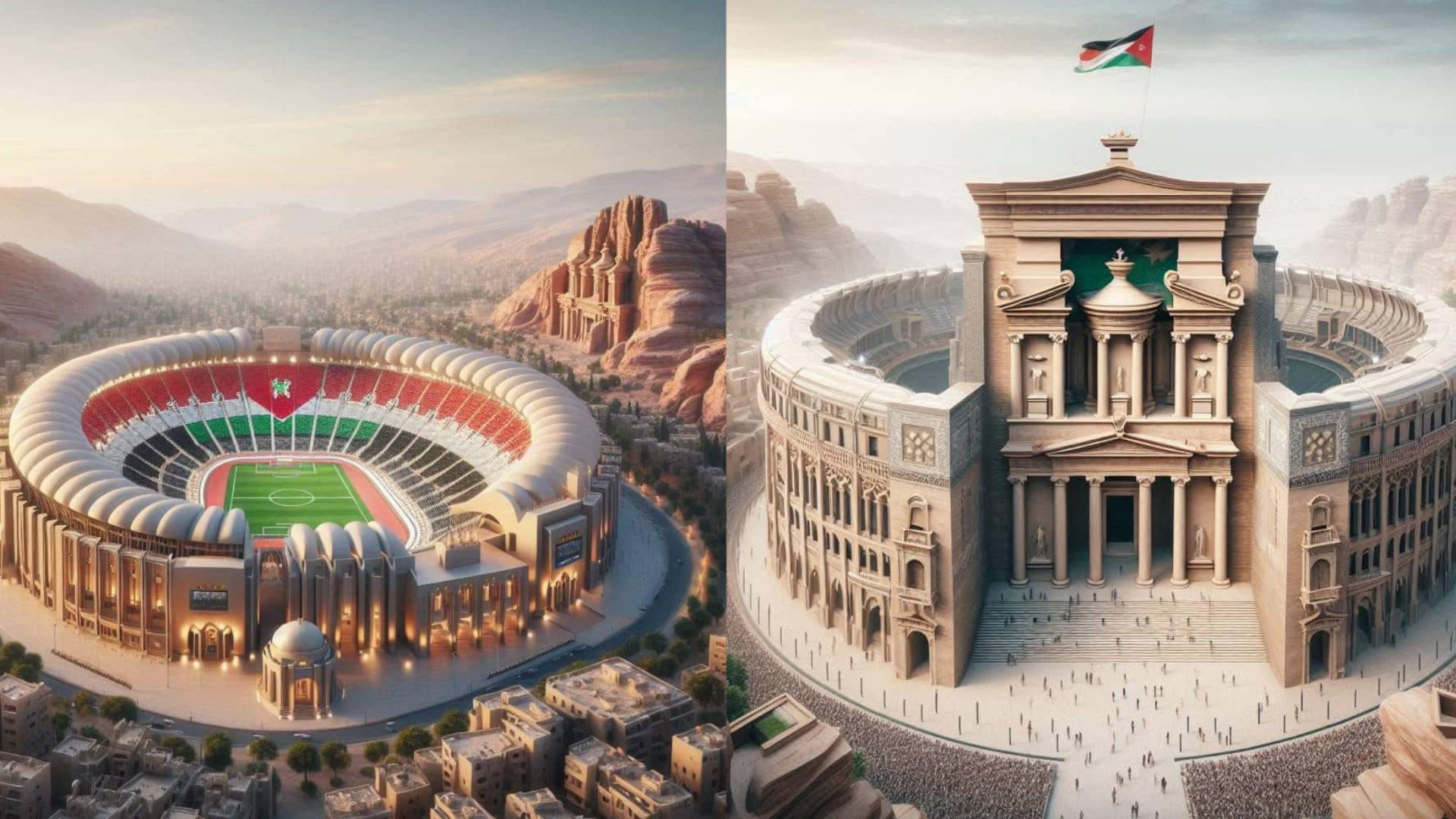 صور مصممة بالذكاء الاصطناعي لملاعب كرة قدم