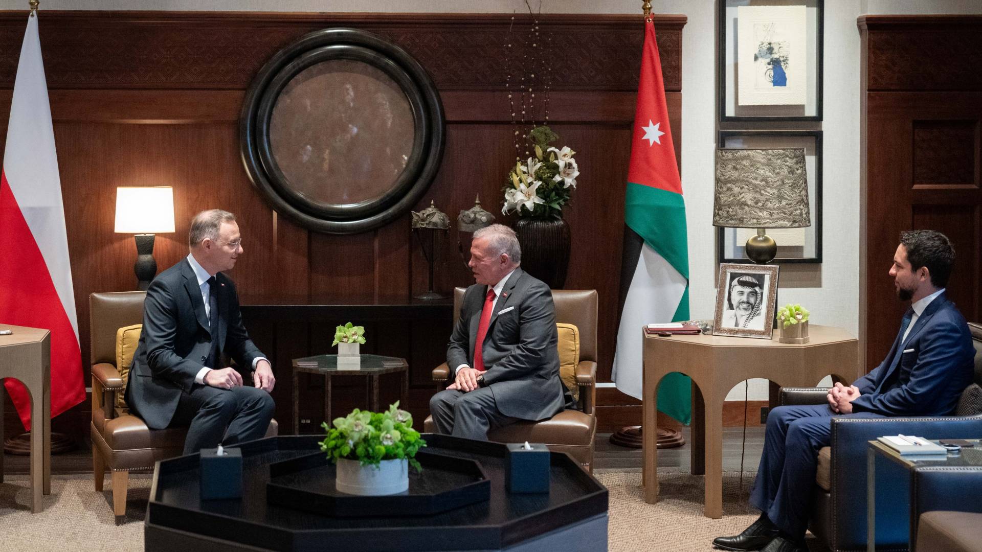 الملك والرئيس البولندي